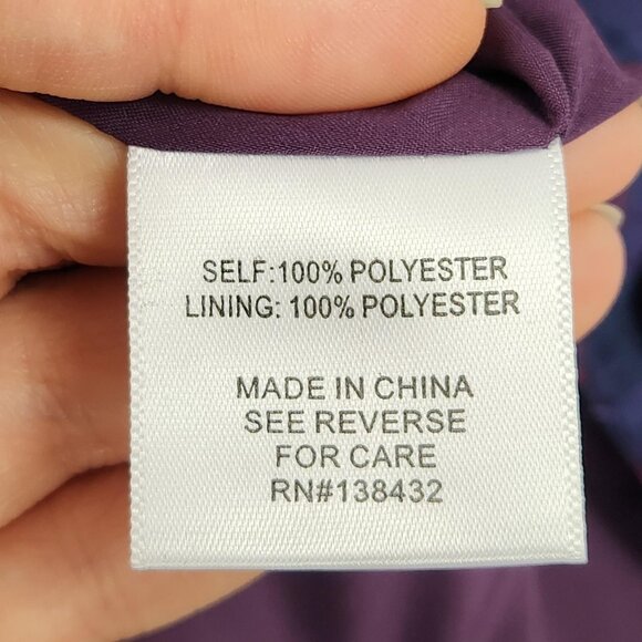 ModCloth Jacket Womens XS Purple Pink Floral Peplum Puff Shoulder Blazer Preppy - Picture 9 of 13